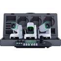 BirdDog BDX1BUNDLE-W 1080p60  X1 PTZ 3-Camera Kit with 20x Zoom - KBD PTZ Controller & Protective Case - White
